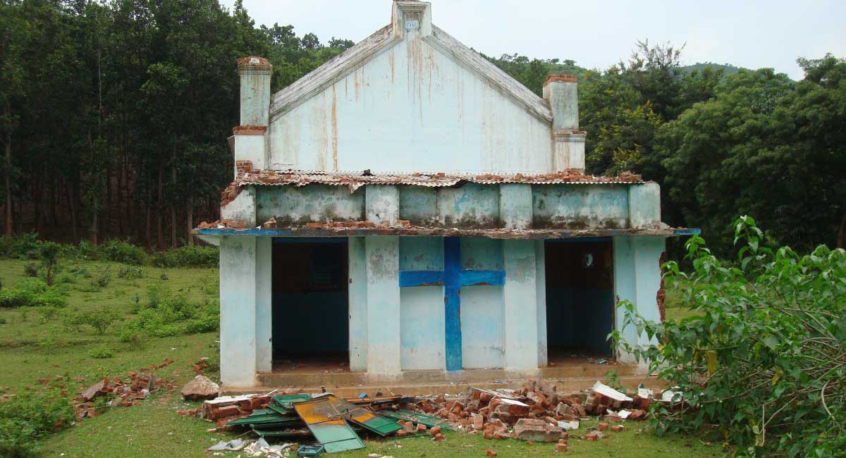 Church in India destroyed